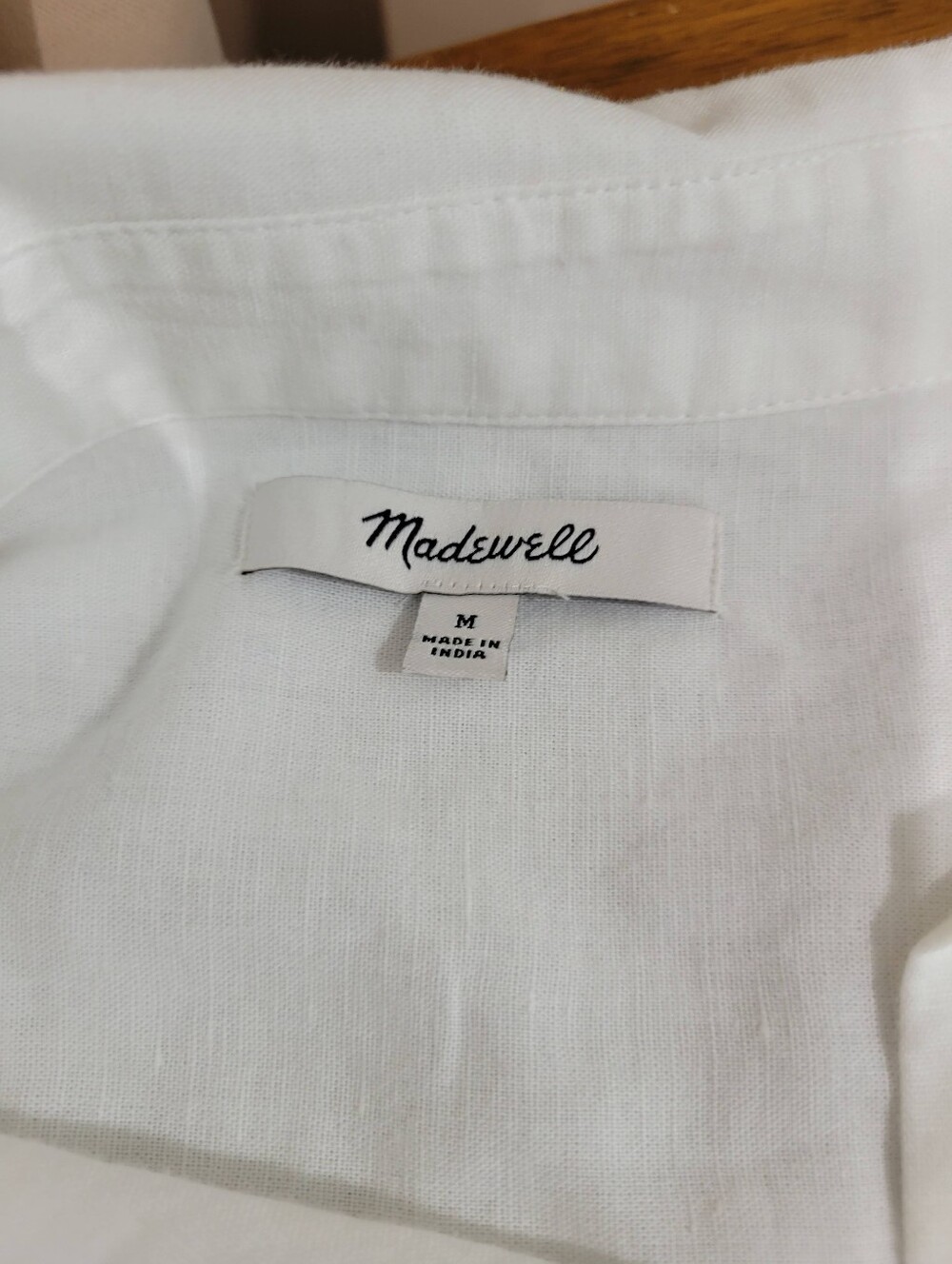 Madewell Straight-Hem Shirt in Linen NU445 Size M White - Picture 5 of 9